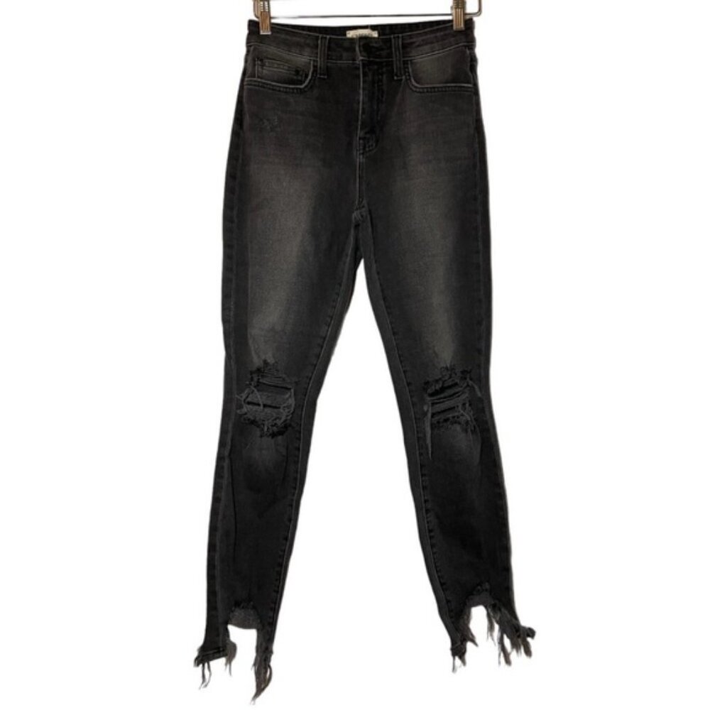 Lagence High Line Skinny High Rise Jeans in Nighttime Destruct Size 26 - Picture 4 of 14